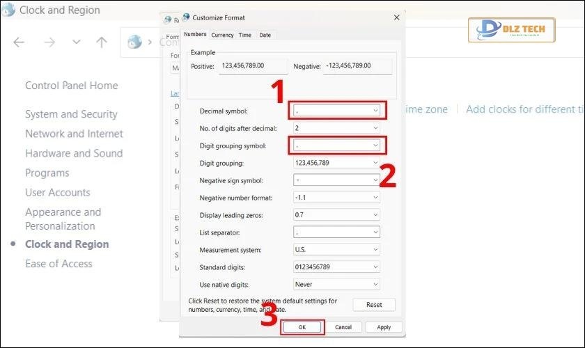 Hướng dẫn chuyển dấu chấm, dấu phẩy trong Excel trên Windows