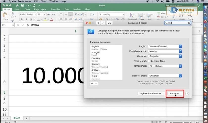 Macbook có sửa được lỗi hiển thị số thập phân trong Excel không