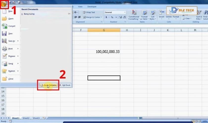 Cách đổi dấu phẩy thành dấu chấm trong Excel 2010, 2007