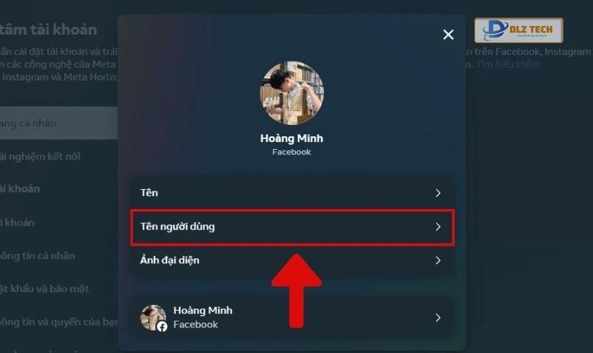 cách thực hiện đổi link facebook trên máy tính