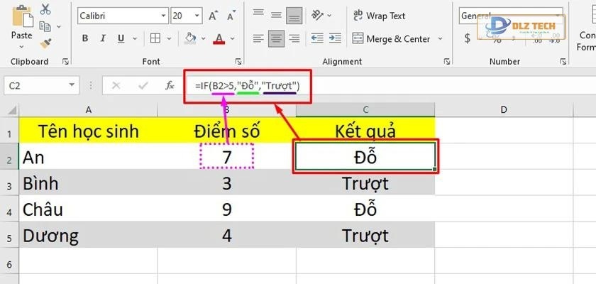 Hướng dẫn sử dụng hàm IF cơ bản