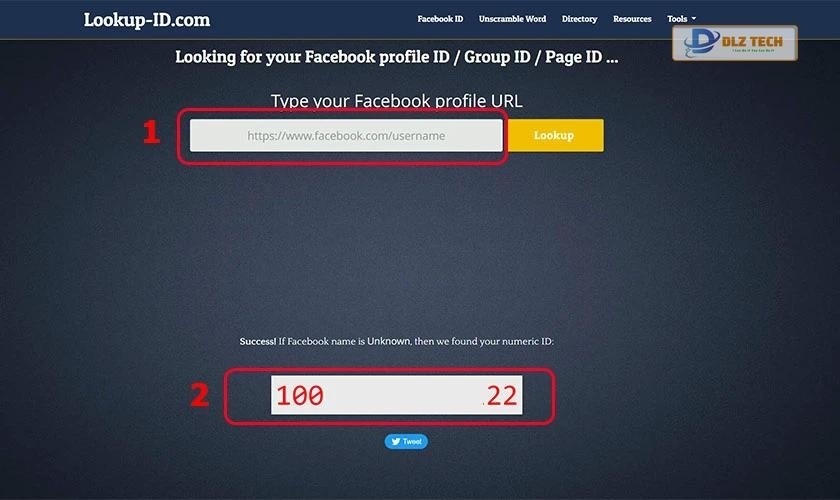 Tìm kiếm mã ID tài khoản