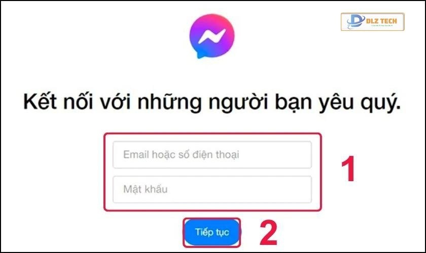 Đăng nhập vào Messenger