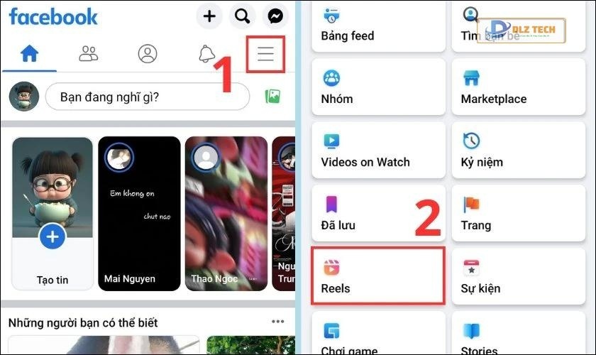 tạo video trên reels