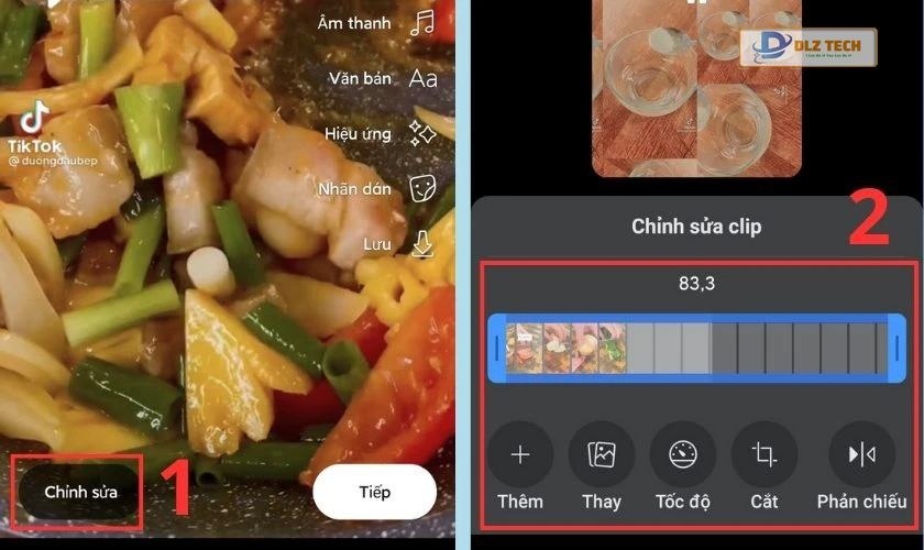 điều chỉnh thời lượng video trước khi post