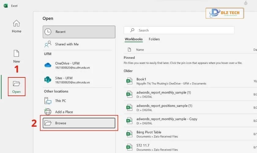 cách mở file csv bằng excel
