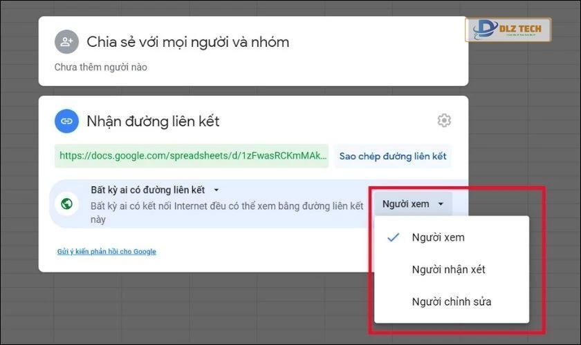 Thiết lập quyền cho người dùng