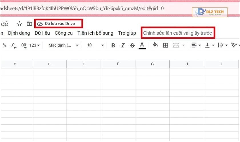 Google Sheets có khả năng tự động lưu trữ dữ liệu