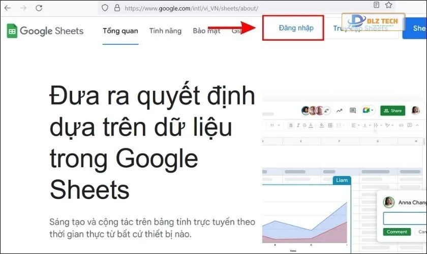 Chọn Đăng nhập
