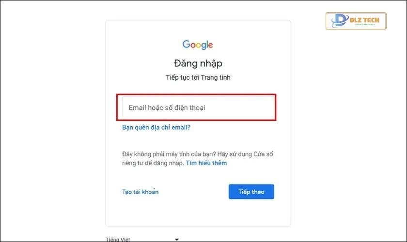 Nhập email
