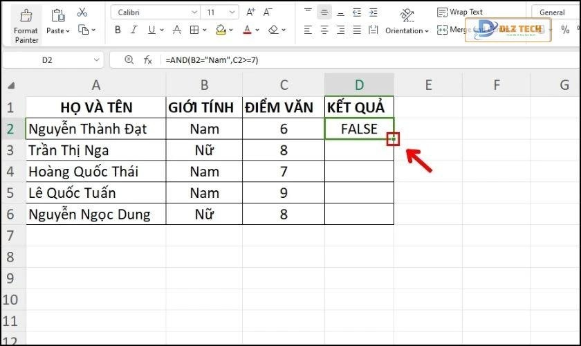 Cách dùng hàm AND để kiểm tra logic