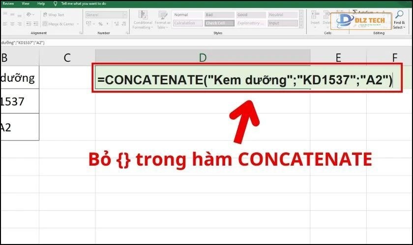 Kết quả sau khi nhập công thức