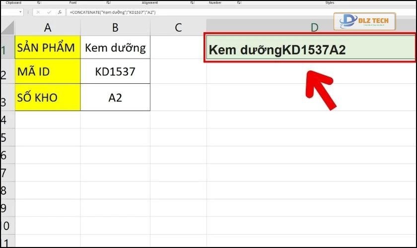 Nhấn Enter để thấy kết quả