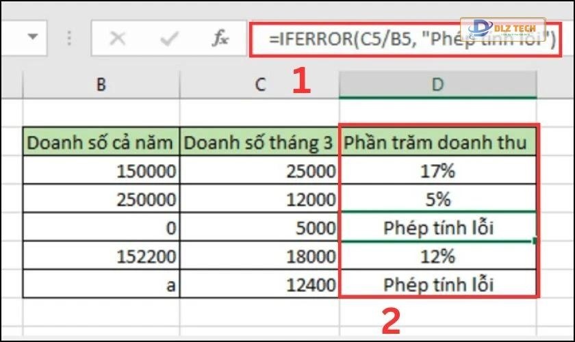 Kết quả ví dụ về cách sử dụng hàm