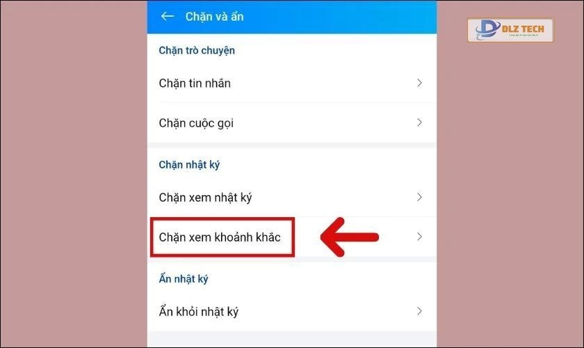 Nhấn vào Chặn xem khoảnh khắc