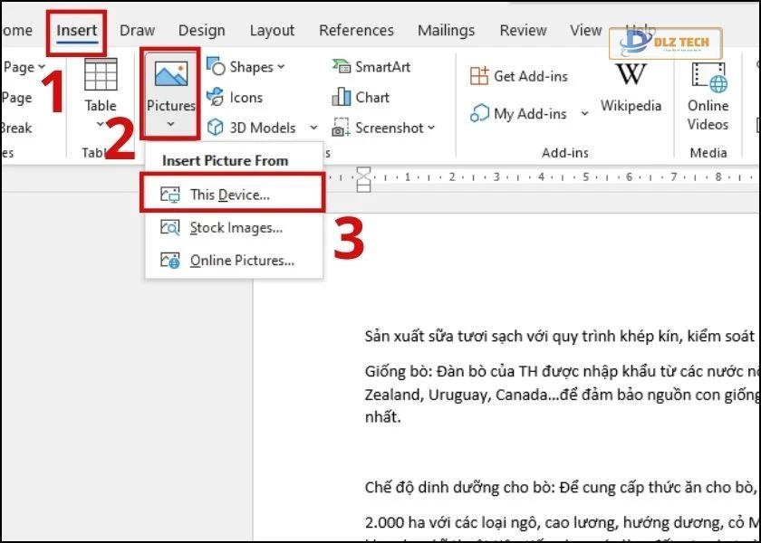 hướng dẫn chèn nhiều ảnh vào word cùng lúc