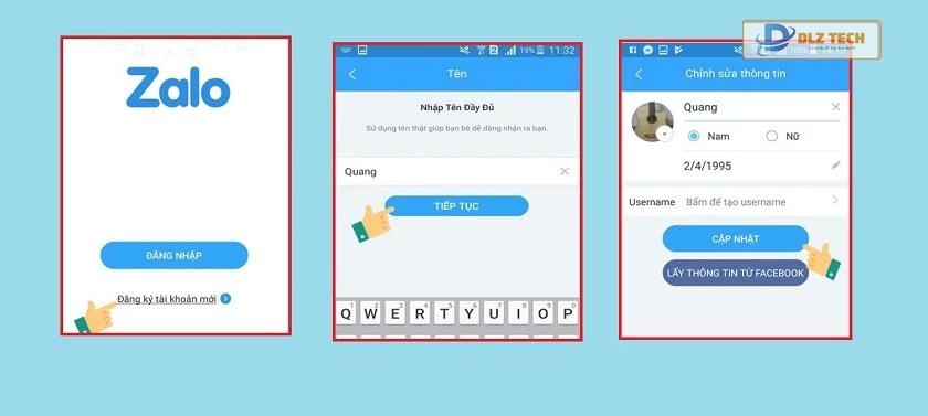 hướng dẫn login vào zalo trên thiết bị điện thoại