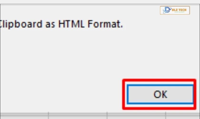 Nhấn Ok để hoàn tất chuyển đổi file Word sang Excel