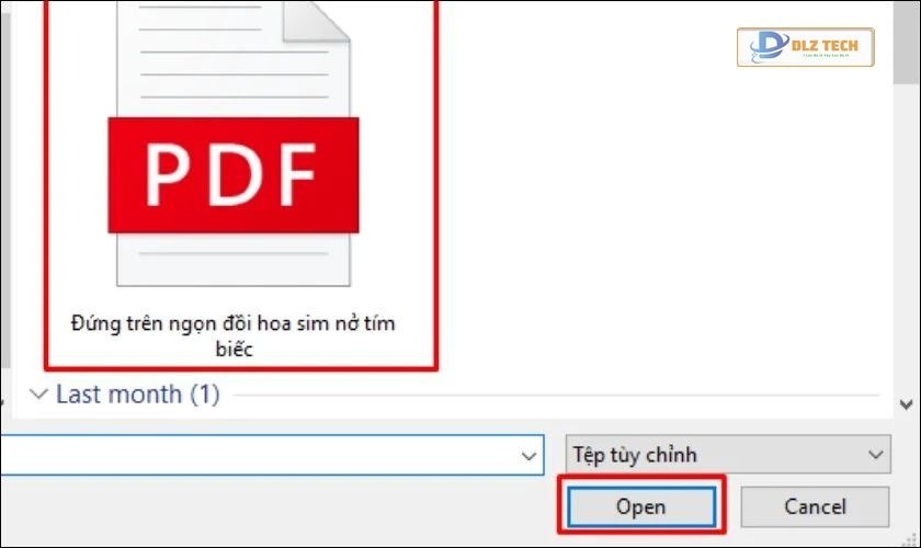 Nhấn vào mục Chọn các tệp