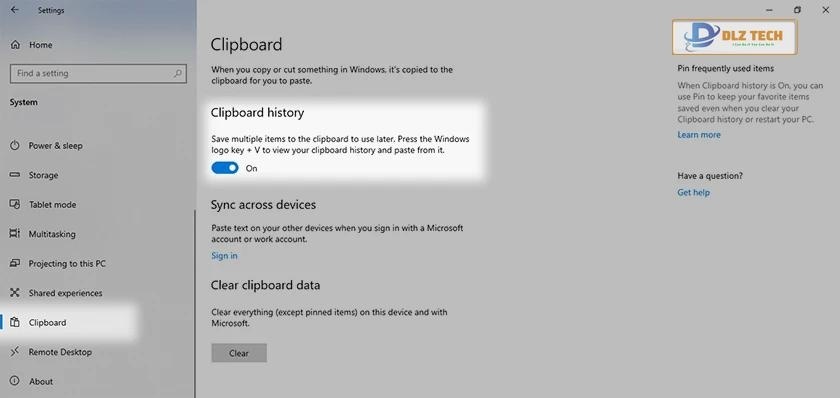 Xem lịch sử clipboard trong win 10