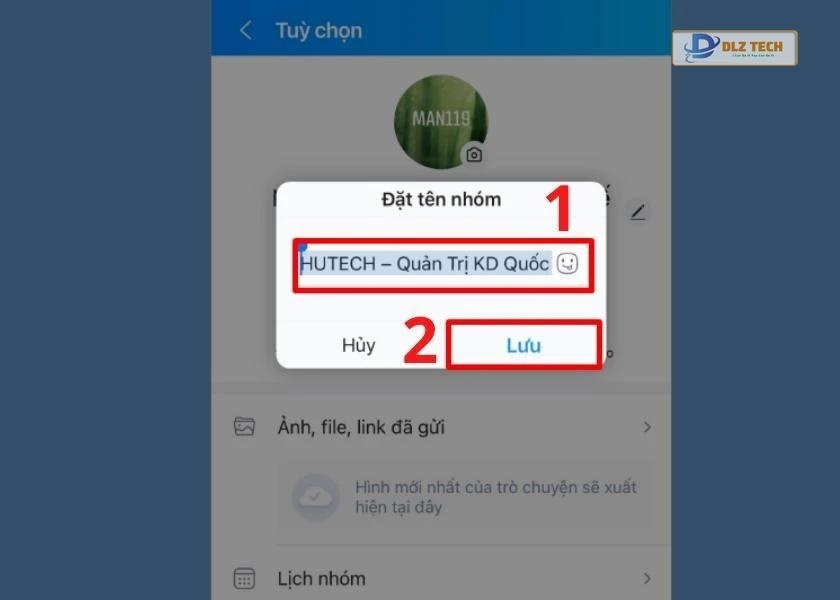 đổi tên nhóm