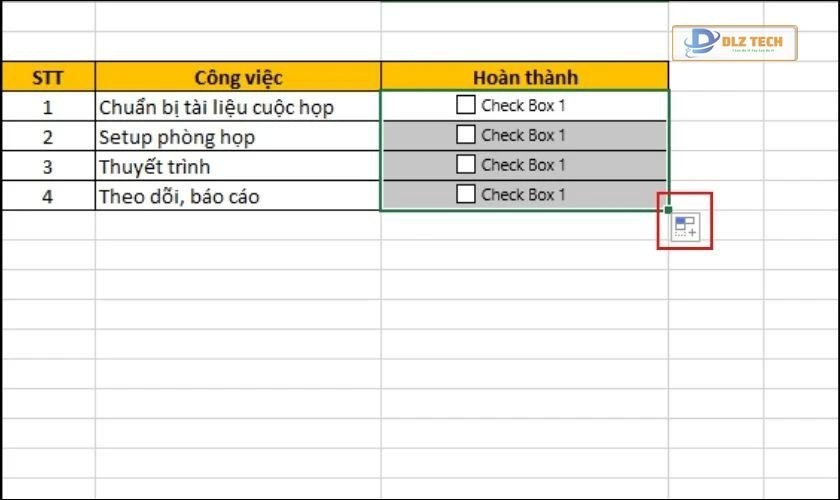 Cách sao chép nhiều dấu tích liền kề