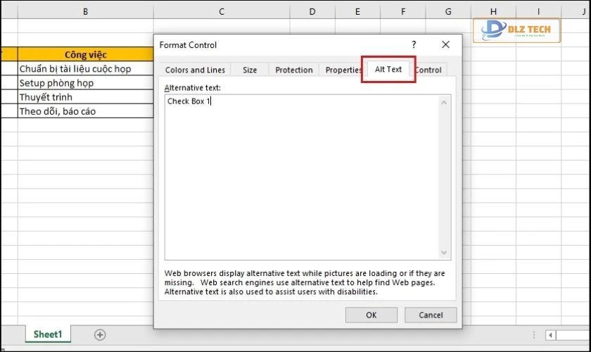 Đổi tên dấu tích trong Excel