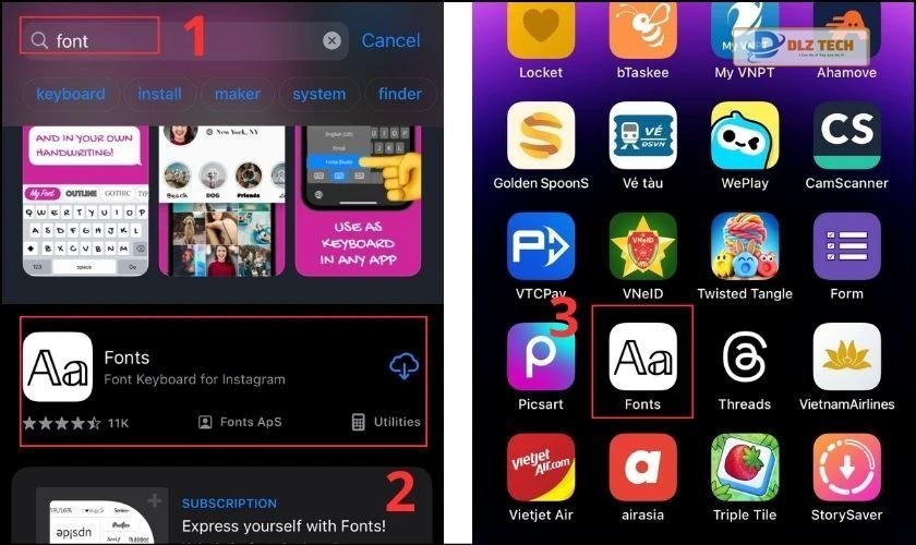 Cách viết chữ kiểu Facebook bằng app Fonts trên điện thoại