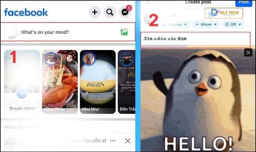 Dán chữ kiểu vào phần bài đăng, tiểu sử, story Facebook