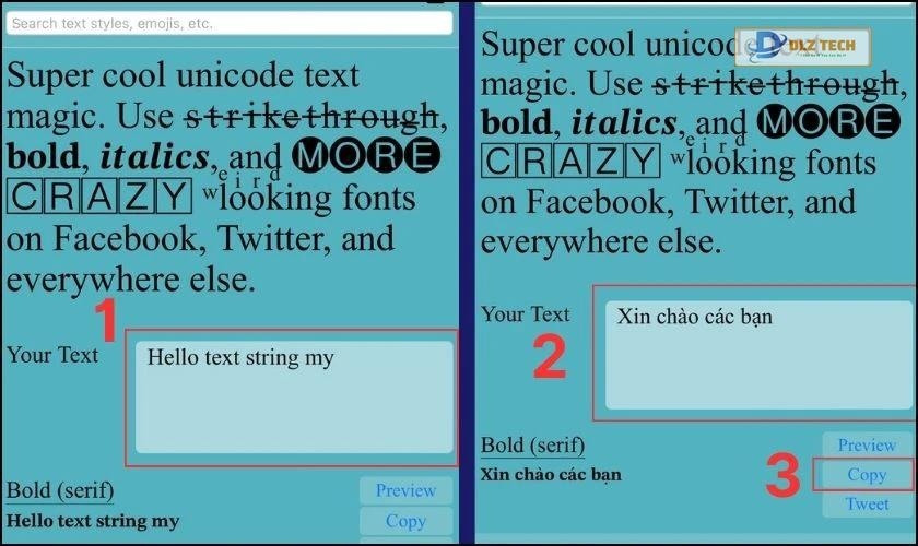 Cách viết tiểu sử trên Facebook bằng chữ kiểu