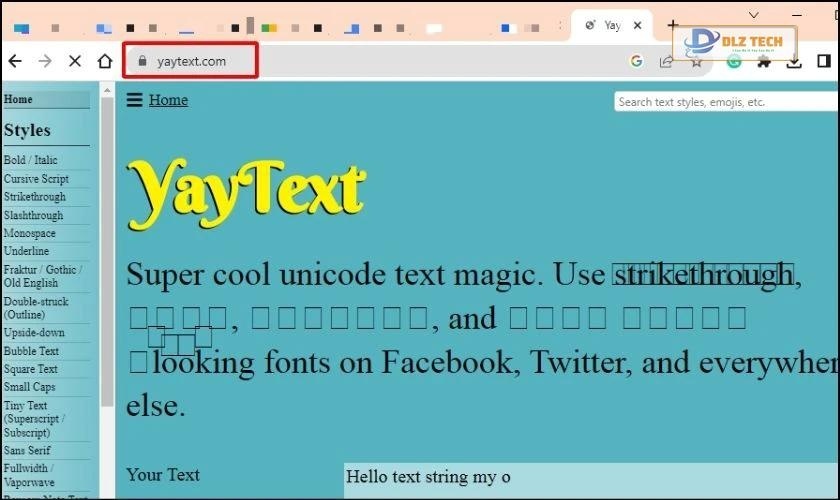 Cách viết chữ kiểu khi đăng bài trên Facebook bằng Yaytext