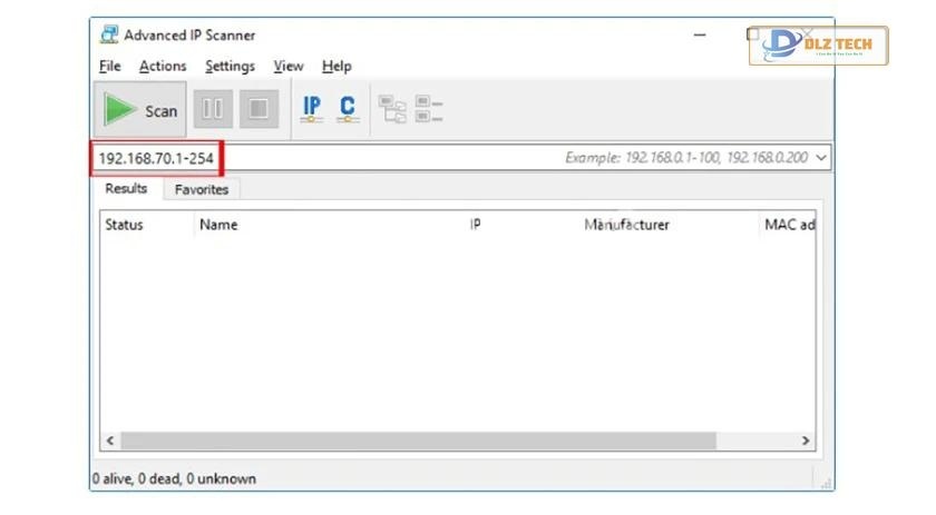 Phần mềm sẽ tự động nhận diện IP máy tính