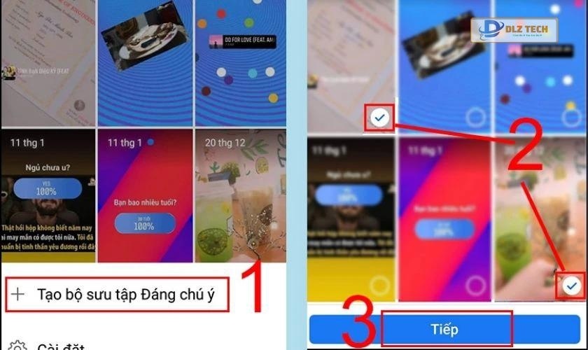 Nhấn chọn Tạo bộ sưu tập đáng chú ý