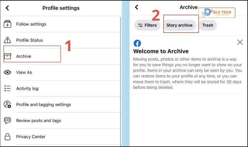 Chọn Lưu trữ/Archive
