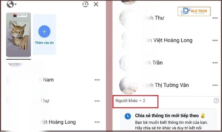 Cuộn xuống cuối danh sách để xem những người lạ đã coi story Facebook của bạn