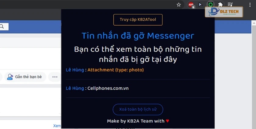 xem tin nhắn đã xóa trên messenger