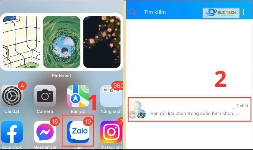 Xóa bình chọn trên điện thoại