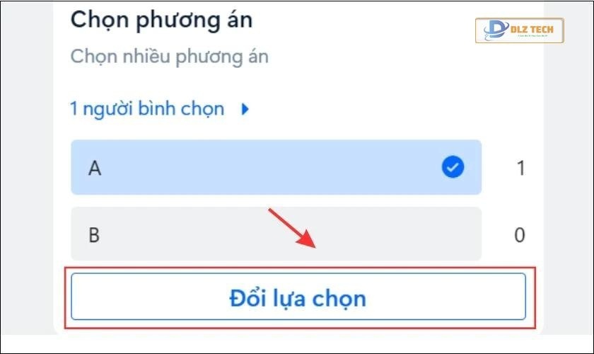 Chọn cuộc trò chuyện và Đổi lựa chọn.