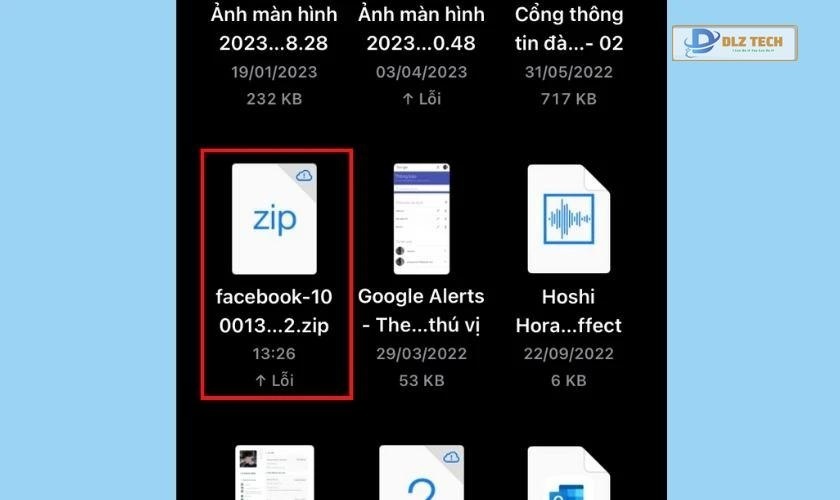 Mở mã zip để xem bình luận đã xóa