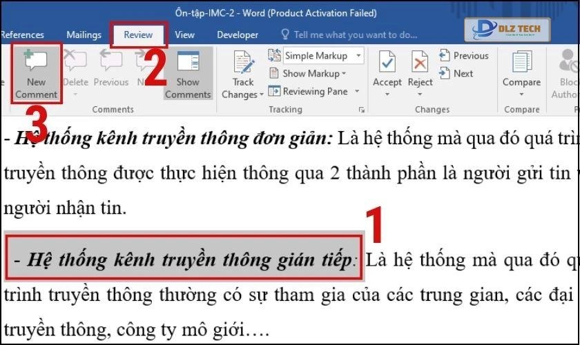 Cách tạo bình luận trong Word cho mọi phiên bản
