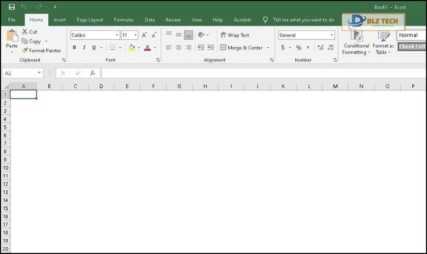 Kết quả xóa dòng kẻ vĩnh viễn trong Excel