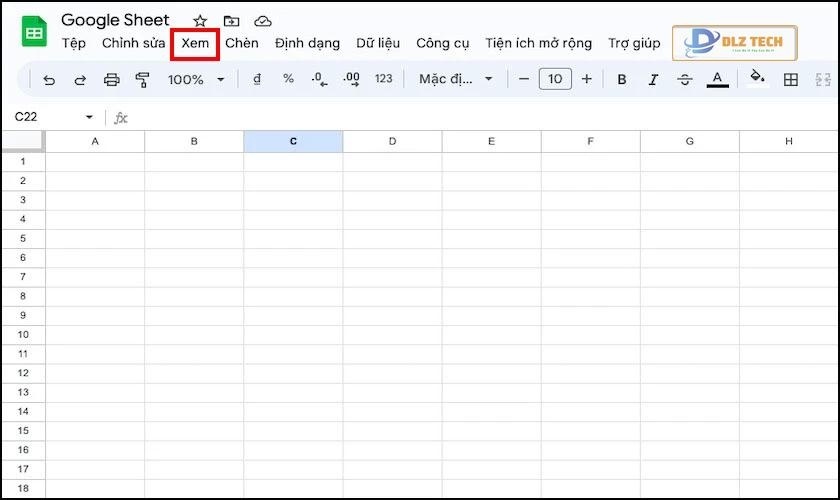 Cách xóa đường kẻ trong Google Sheet