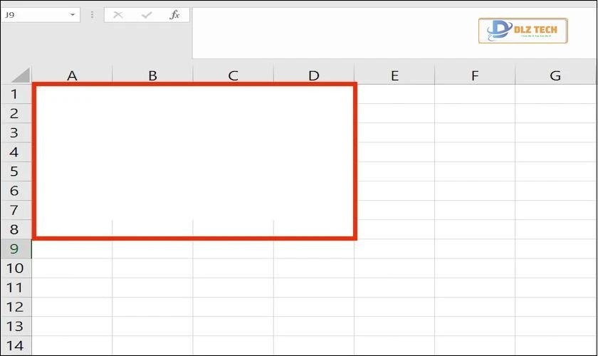 Kết quả xóa đường kẻ trong Excel