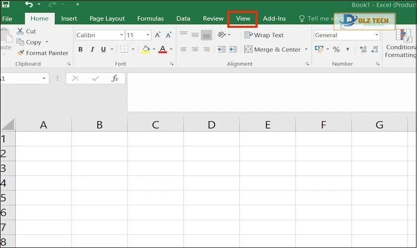 Cách xóa dòng kẻ bảng trong Excel bằng công cụ View