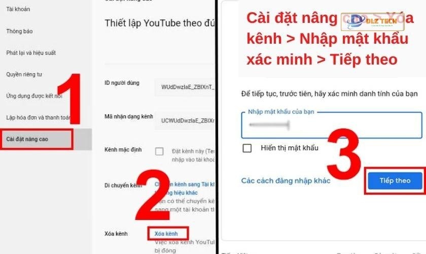 xóa bằng điện thoại