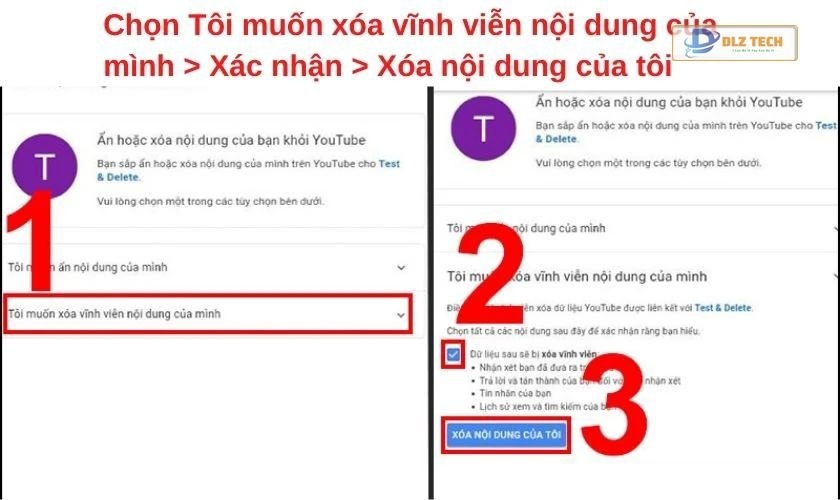 xóa bằng điện thoại