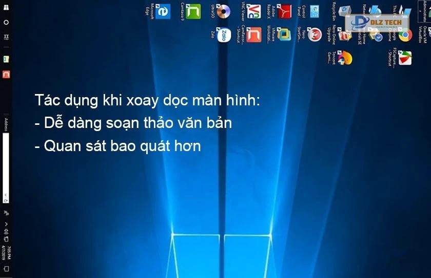 Lợi ích của việc xoay màn hình desktop