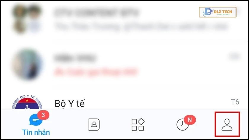 Vào cài đặt Zalo, chọn mục hồ sơ