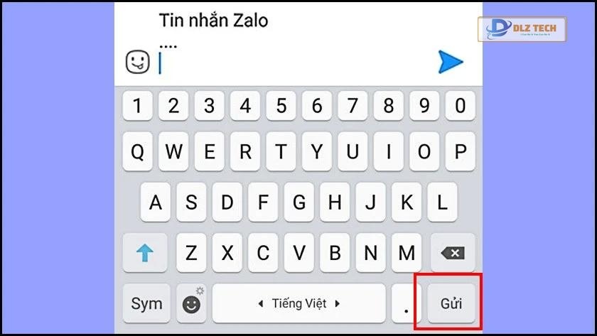 Hoàn tất cách xuống dòng trong Zalo trên điện thoại Android