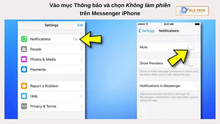 Cách tắt mở thông báo